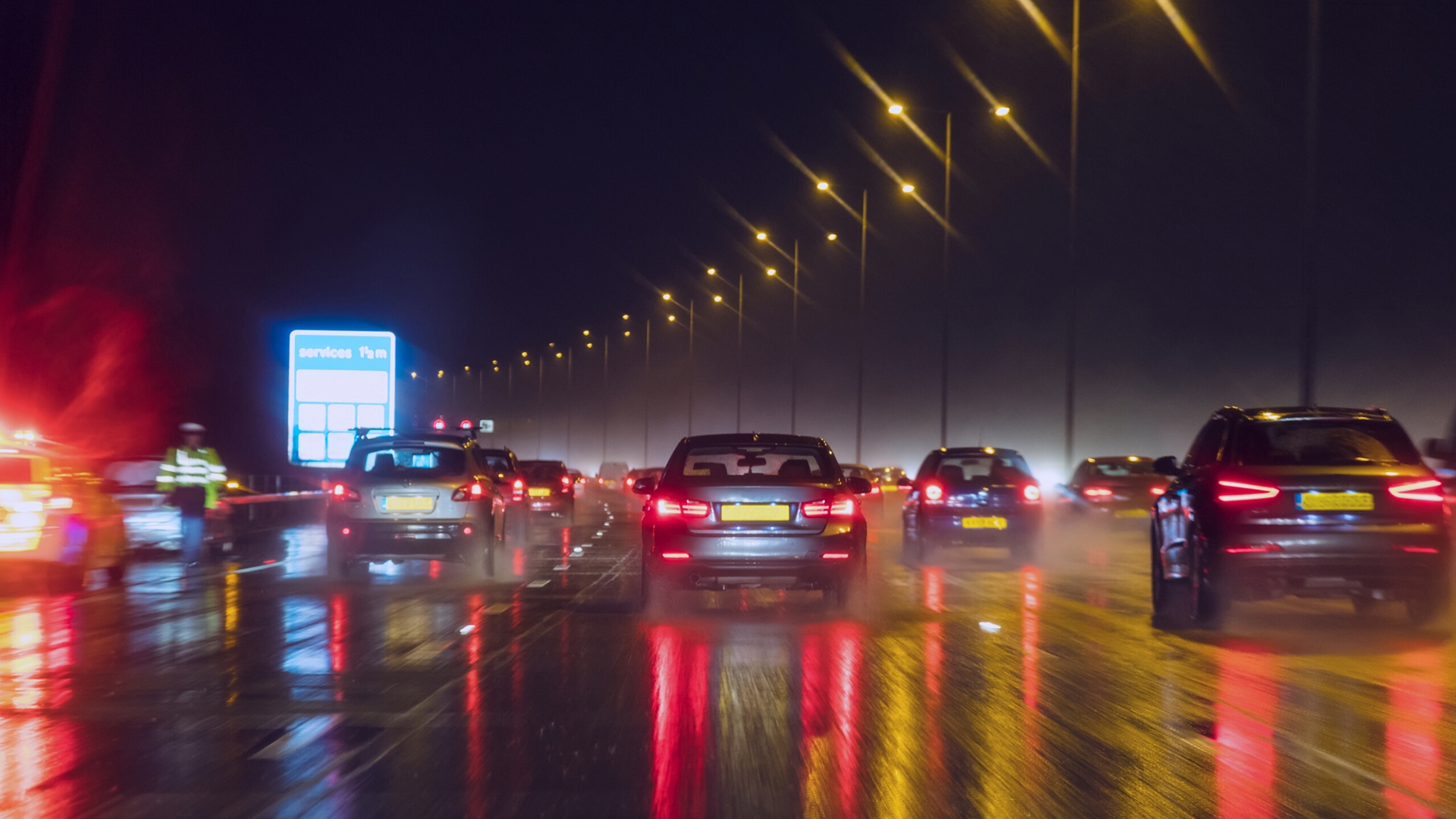 Motorway driving when it’s raining