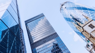 London skyline looking up